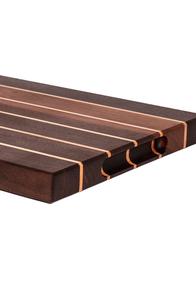 Tagliere da cucina classico in legno di noce e acero - InCut